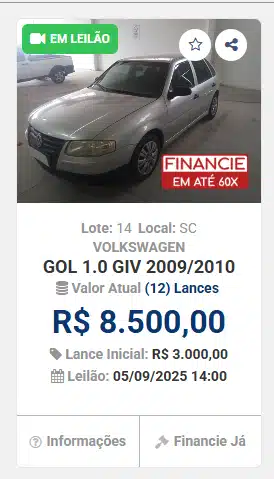 Verificação da elegibilidade do veículo
